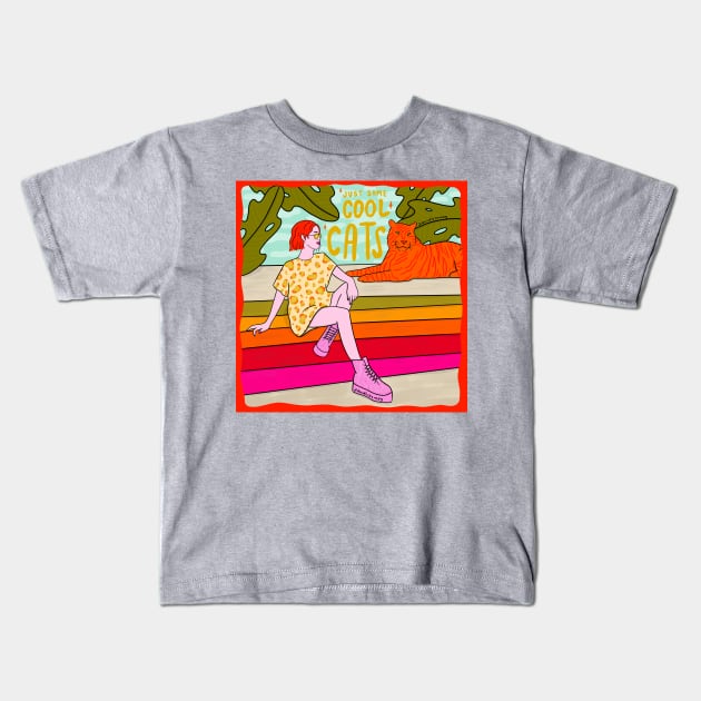 Cool Cats Kids T-Shirt by Doodle by Meg